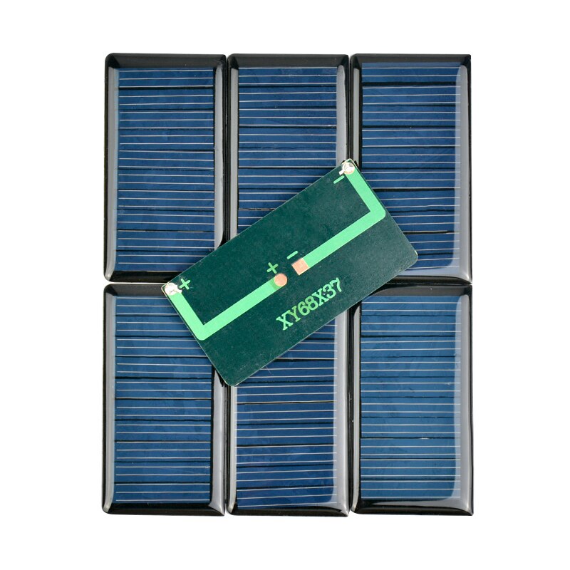 Sunyima 10 stk 5v 60ma 68 x 37mm polykrystallinske solpaneler solceller plader spot gør-det-selv solar batterioplader painel solars
