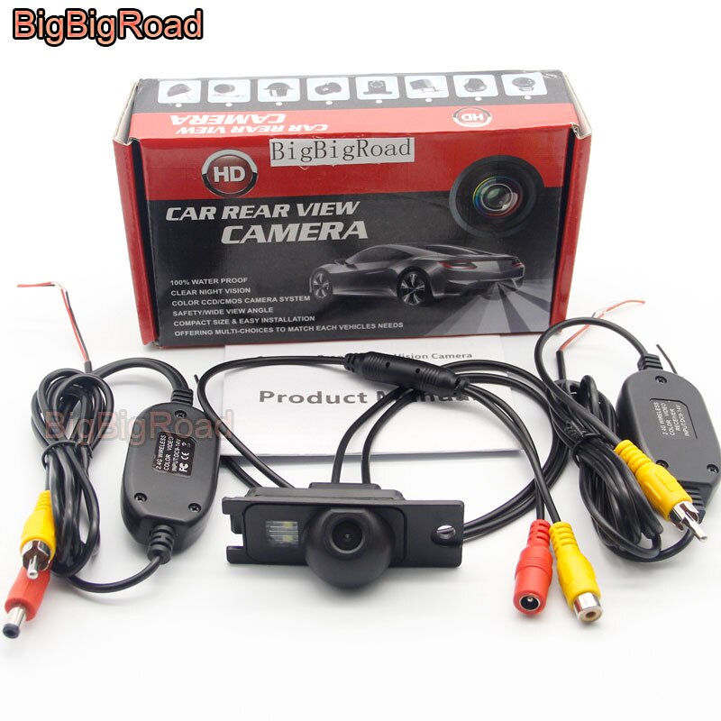 Bigbigroad voor volvo  s80 s60 s60l xc60 xc90 v70 xc70 1999- 2007 auto's achteruitrijcamera ccd-camera nachtzicht: Met draadloos