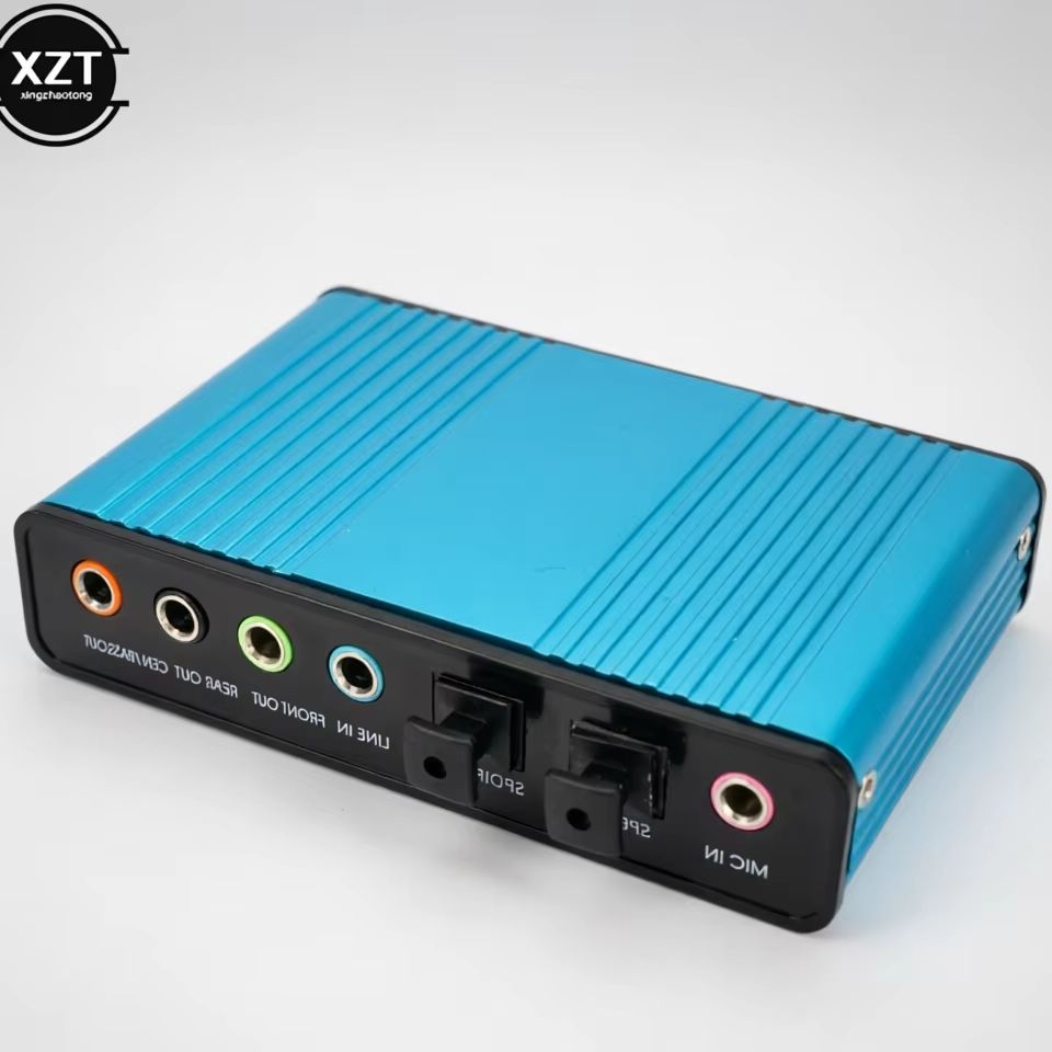 Placa de som usb 2.0, 6 canais, 5.1, placa de áudio externa óptica, controlador spdif, chipset cm6206 para pc, laptop, desktop, tablet