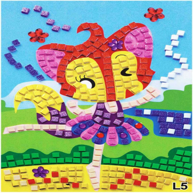 DIY Diamond Stickers Handmade Crystal Paste Painting Mosaic Puzzle Toys Kids Child Stickers Toy Mosaic Crystal Stickers: L5