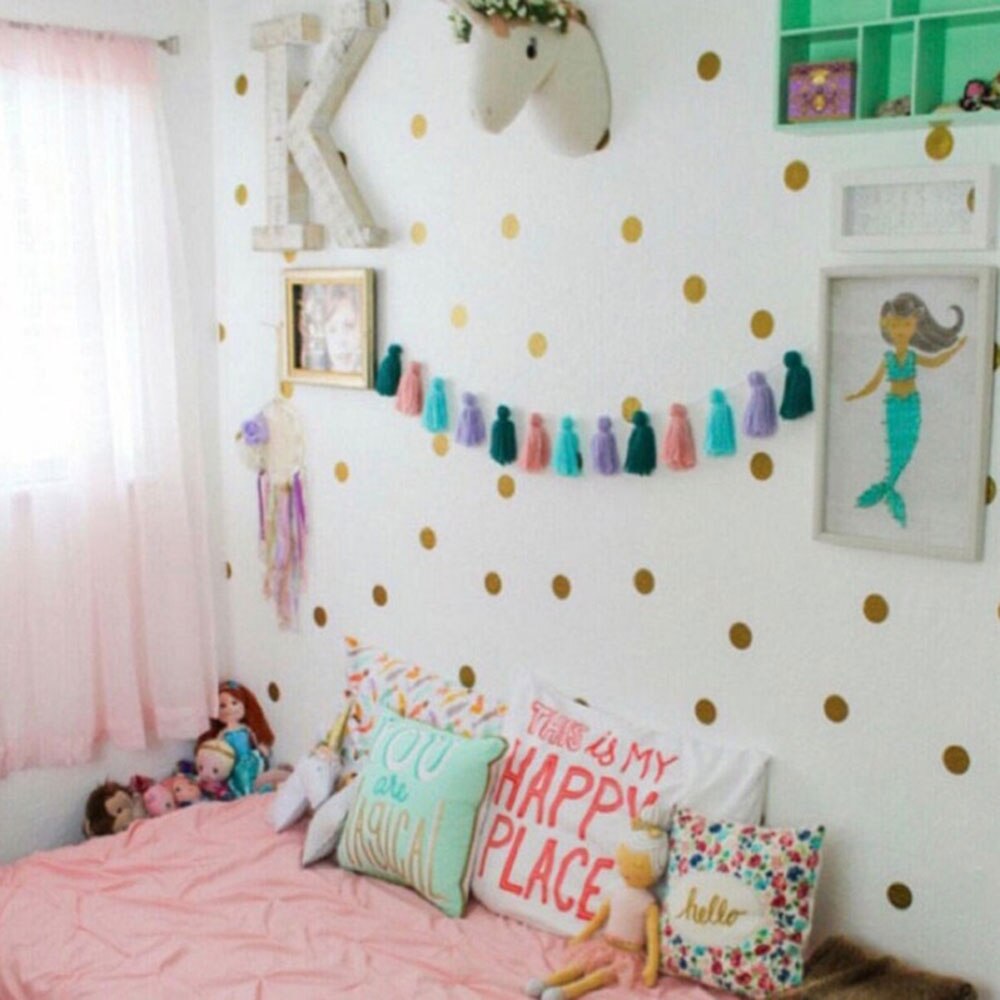 1Set Mixed DIY Wool Tassel Garland String Tassels Wall Handmade Hanging Ornaments Children Rooms Kids Birthday Party Home Decor