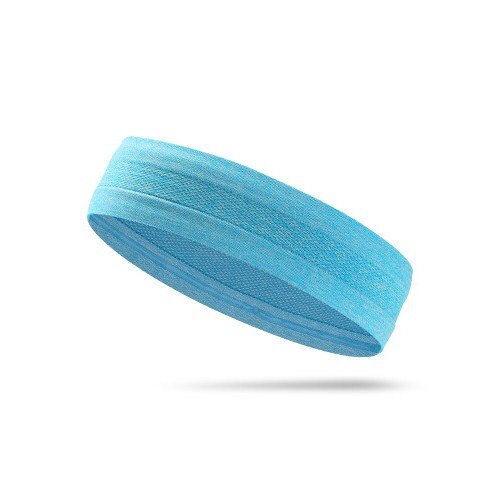 Dam svettband män sport fukttransporterande halkfritt pannband unisex andningsband för sport fitness träning: Blå