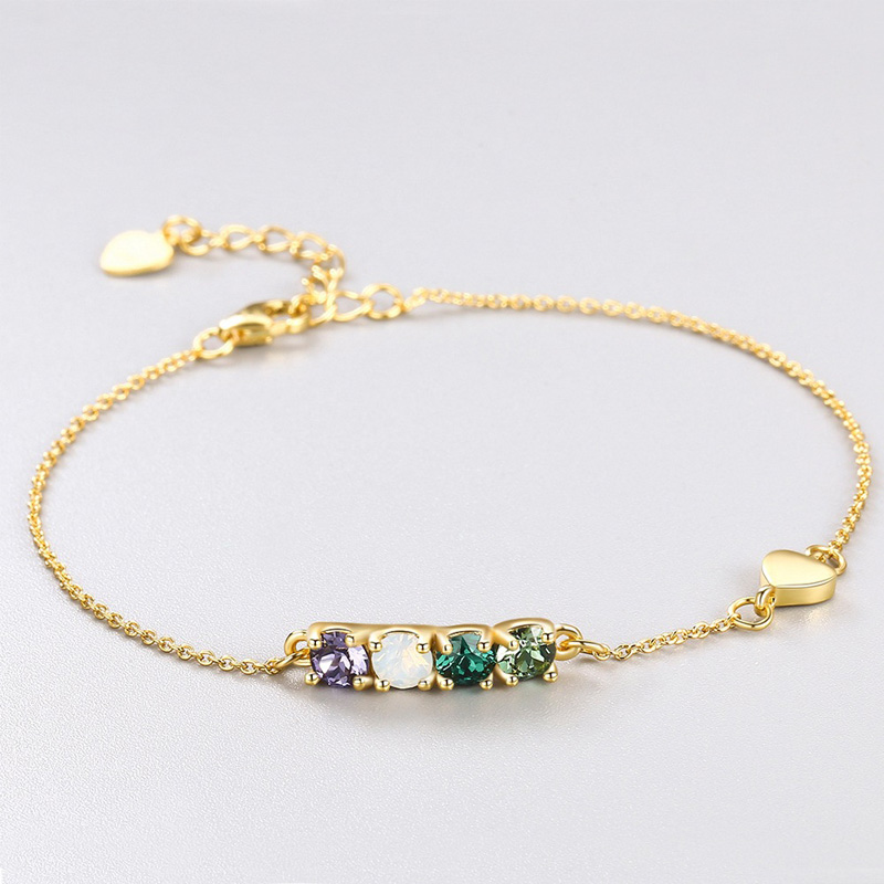 Luxus kristall Armband 925 Sterling Silber gold farbe Kette Link Armband Für Frauen Karabiner Armband Hochzeit Schmuck