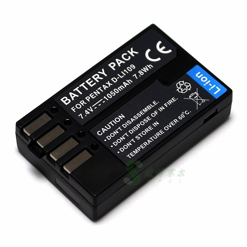 Batterie D-LI109 pour appareil photo PENTAX KP K-70 k-r K-30 K-50 K-S1 K-S2 K-500 K70 Kr K30 K50 KS1 KS2 K500 DSLR