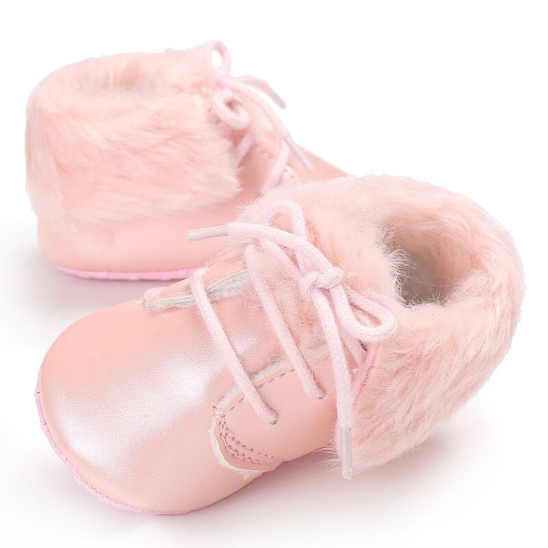 bébé -né hiver neige bottes enfant en bas âge infantile doux chaussures chaussons 0-18M: Rose / 0-6 mois