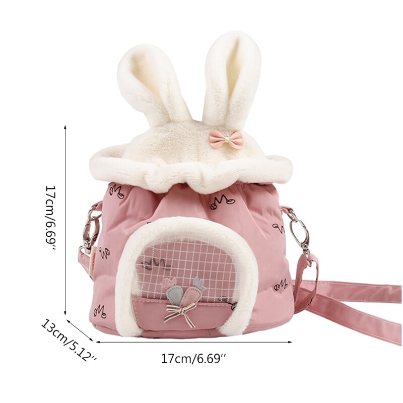 Mochila portamascotas para hámster, bolso de viaje portátil para cobayas de erizo