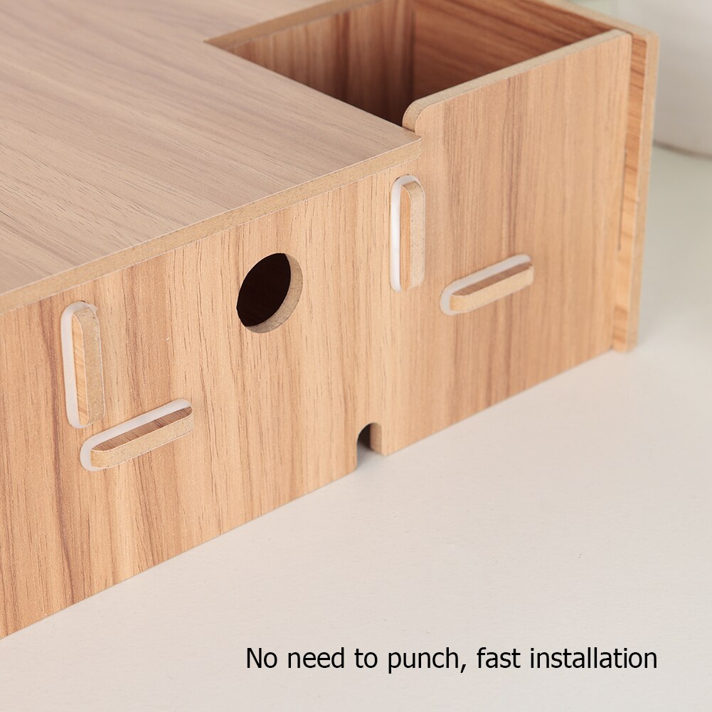 Wood LCD Desktop Monitor Riser Stand Desk Organizer for iMac Laptop PC Computer peripherals