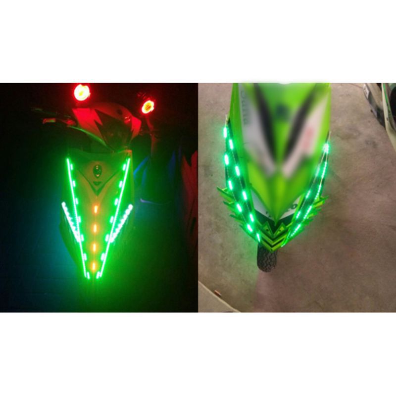 90cm Flash moto Scooter barre lumineuse décorative 12v bande de lumière colorée étanche Tube barre lumineuse en cours d'exécution chapiteau d'eau