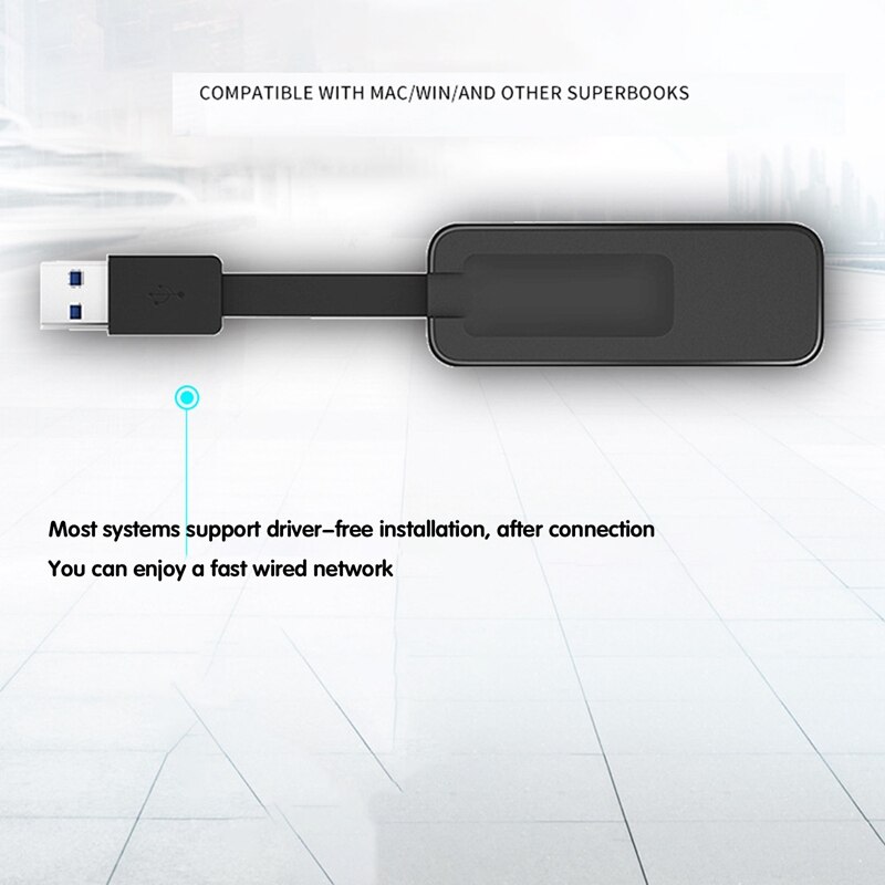 USB to Network Cable Interface Converter 1000Musb to RJ45 Gigabit 100M Ethernet Wired Network Card Free Drive