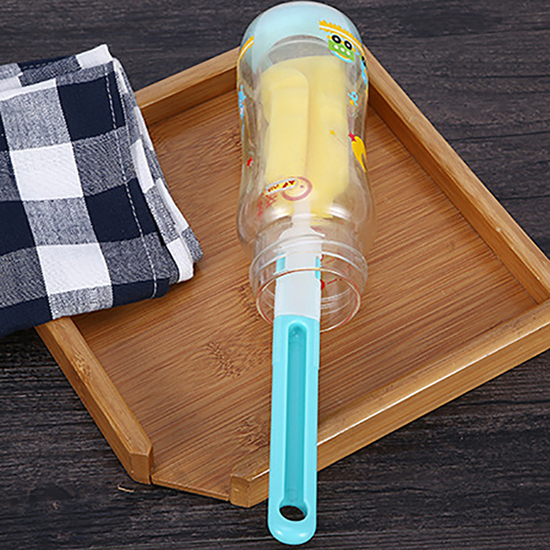 6Stck Baby Flasche Pinsel einstellen Baby Nippel 360-grad Rotierenden Sauberen Schwamm Auslauf Tasse Pinsel Bausatz Flasche Sauber werkzeug