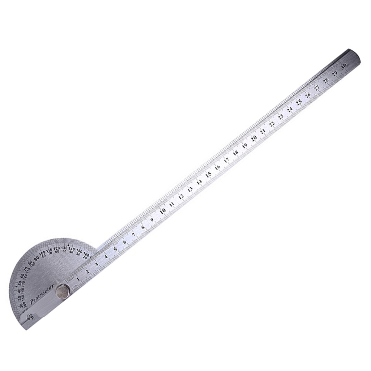 Angle Protractor 0-180 Degree Protractor Stainless Steel Ruler with Swing Arm Angle Tool for Carpenter Woodworking Office