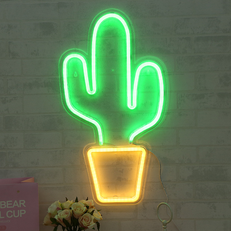 LED Neon Licht met Lampjes Sexy Teken Ijs Neon Geel Cool Licht Kerst Partij Bar Winkel Art wanddecoratie