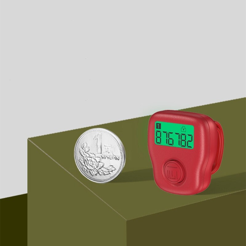 Electronic Finger Counter LCD Electronic Digital Display Finger Hand Tally Counter Counting Rechargeable Green/Red/White
