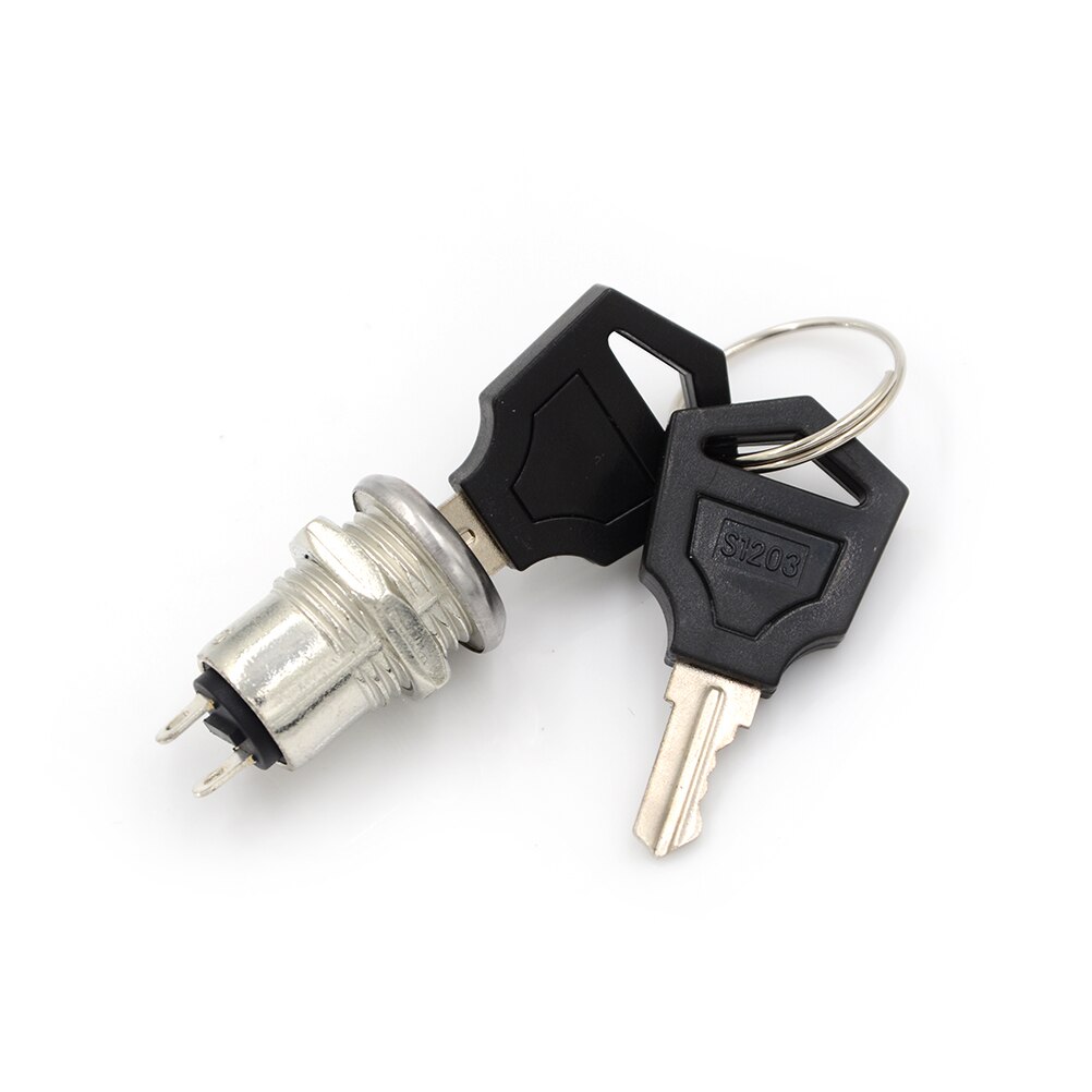 Mini 12mm Key Switch ON/OFF Lock Switch KS-01 KS01 Electronic Switch 250VAC 1A, 125VAC 2A