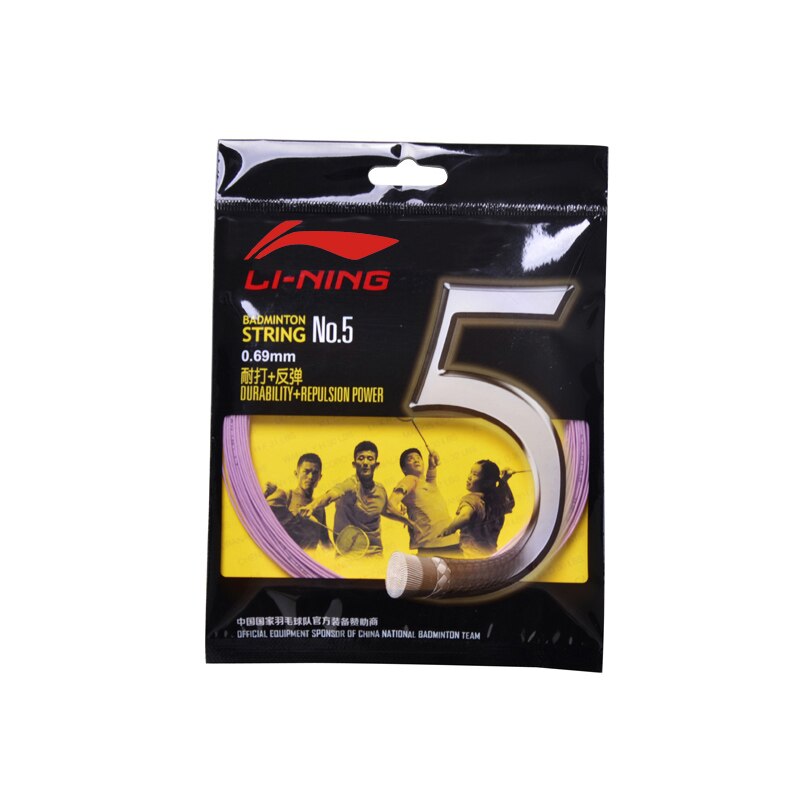 Li-Ning no.5 Stringa di Volano Durata di Repulsione di Alimentazione 10M Prestazioni Bilanciate li ning Fodera sport Corde AXJJ006 ZYF150