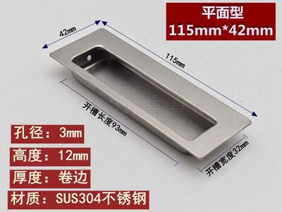 Stainless Steel Hidden Recessed Furniture Handles Round Square Kitchen Cabinet Drawer Cupboard Pull Door Handles: 17