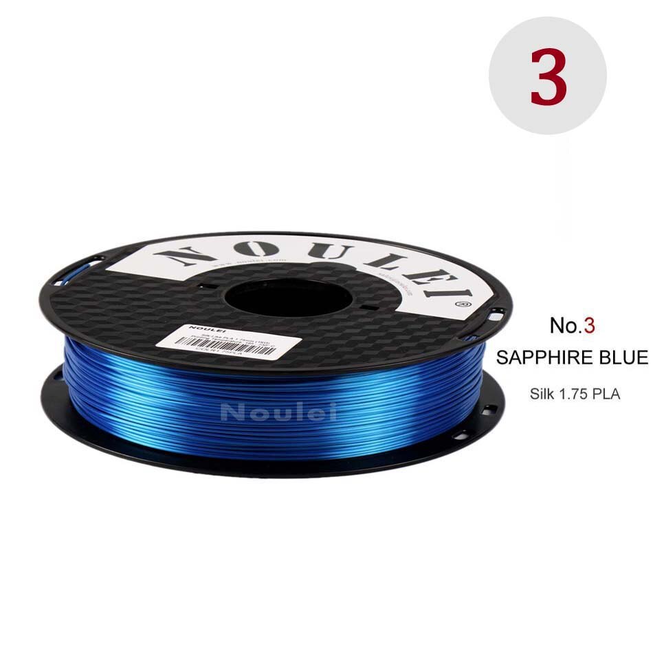 Noulei 3D Print Gloeidraad 1.75 Mm Pla Zijdeachtige Goud 0.5Kg Zijde Als Voelen Rijke Glans Koper Gouden Zilver 500G Printer Materialen: SAPPHIRE BLUE