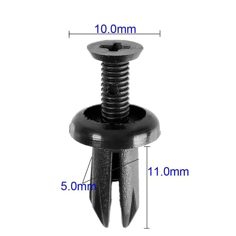 thumbnail image 2 of 20x Trim Clips Fasteners – Rubber Retainer 5mm Black 13A, Universal Interior Clips 2 of 5