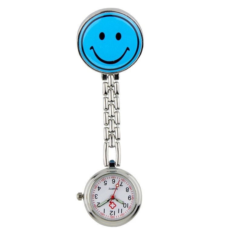 10 unids/lote unisex popular mujeres enfermera sonrisa relojes de bolsillo Hospital hombre Doctor hombre clip colgante Relojes