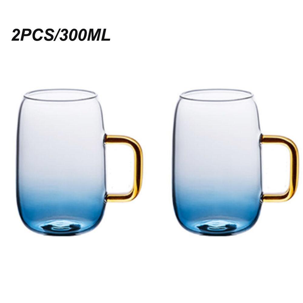 5 Stks/set Hoge Borosilicaatglas 1.5L Water Pot 300 Ml Water Cup Set Grote Capaciteit Hittebestendig Nordic sap Koud Water Ketel: 2pcs as show