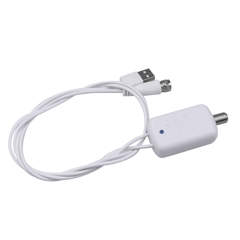 digital TV Signal Amplifier Booster high definition channel 25dB low noise HDTV ground wave height gain receiving amplifier: white