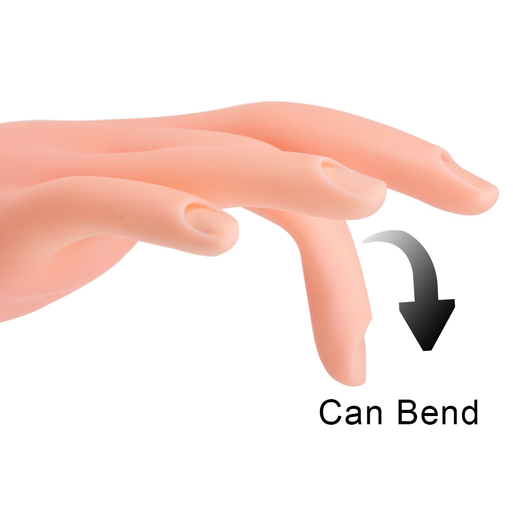 Manicura Flexible de plástico suave para práctica de manicura, modelo de entrenamiento de uñas postizas, herramientas de manicura