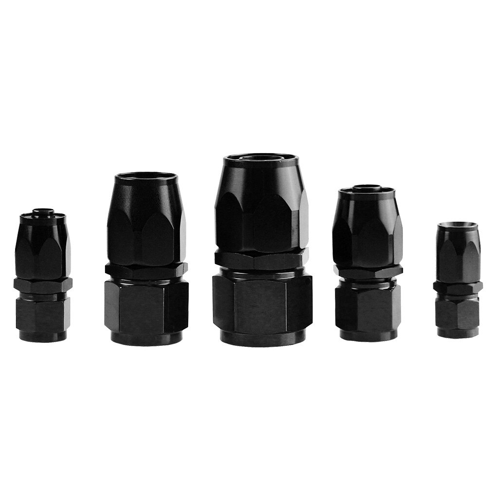 AN4/AN6/AN8/AN10/AN12 Swivel Hose End Fitting Adapter For Oil/Fuel/Gas Hose Line AN Degree Swivel Hose End Black may27