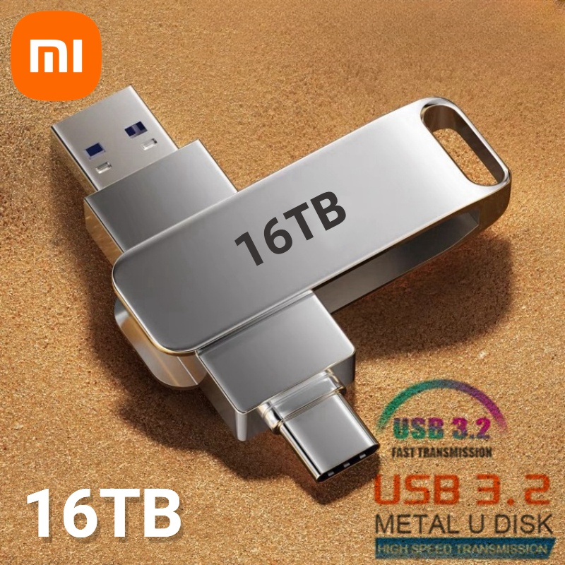 Xiaomi 16TB Flash Drive Usb 3.2 Super High Speed Metal Transfer U Disk Pen Drive Wodoodporny dysk typu C SSD USB Drive Disk