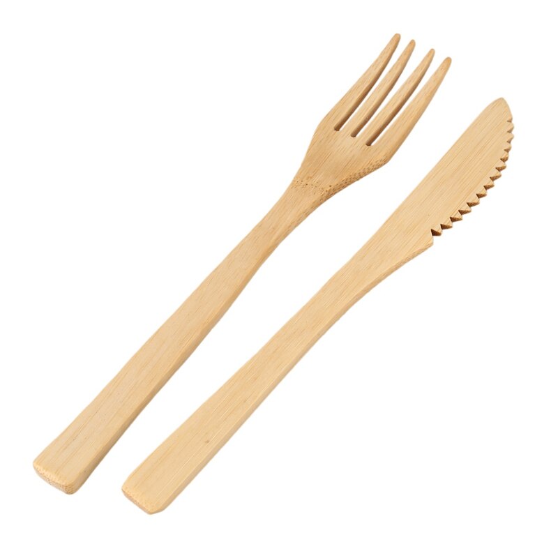 2-- pack bamboe bestek met bonus 2 bamboe tandenborstels bamboe rietje, lepel, vork, mes, theelepel, eetstokjes, borstel en 2 groene stokjes