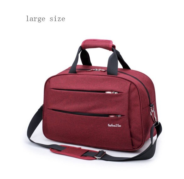 NIYOBO Travel Duffel Bag - 53cm Large Waterproof Nylon Carry-On Luggage: Red L