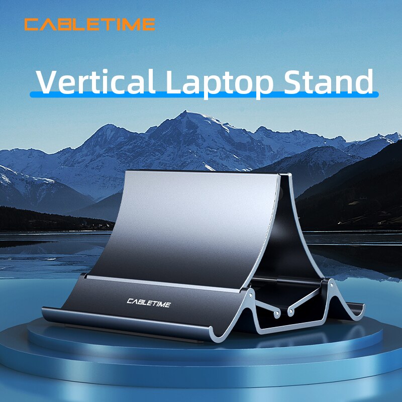 Stojak na laptopa CABLETIME pionowy uchwyt na biurko przenośny stojak na notebooka stojak na tablet MacBook iPad Xiaomi HP Dell
