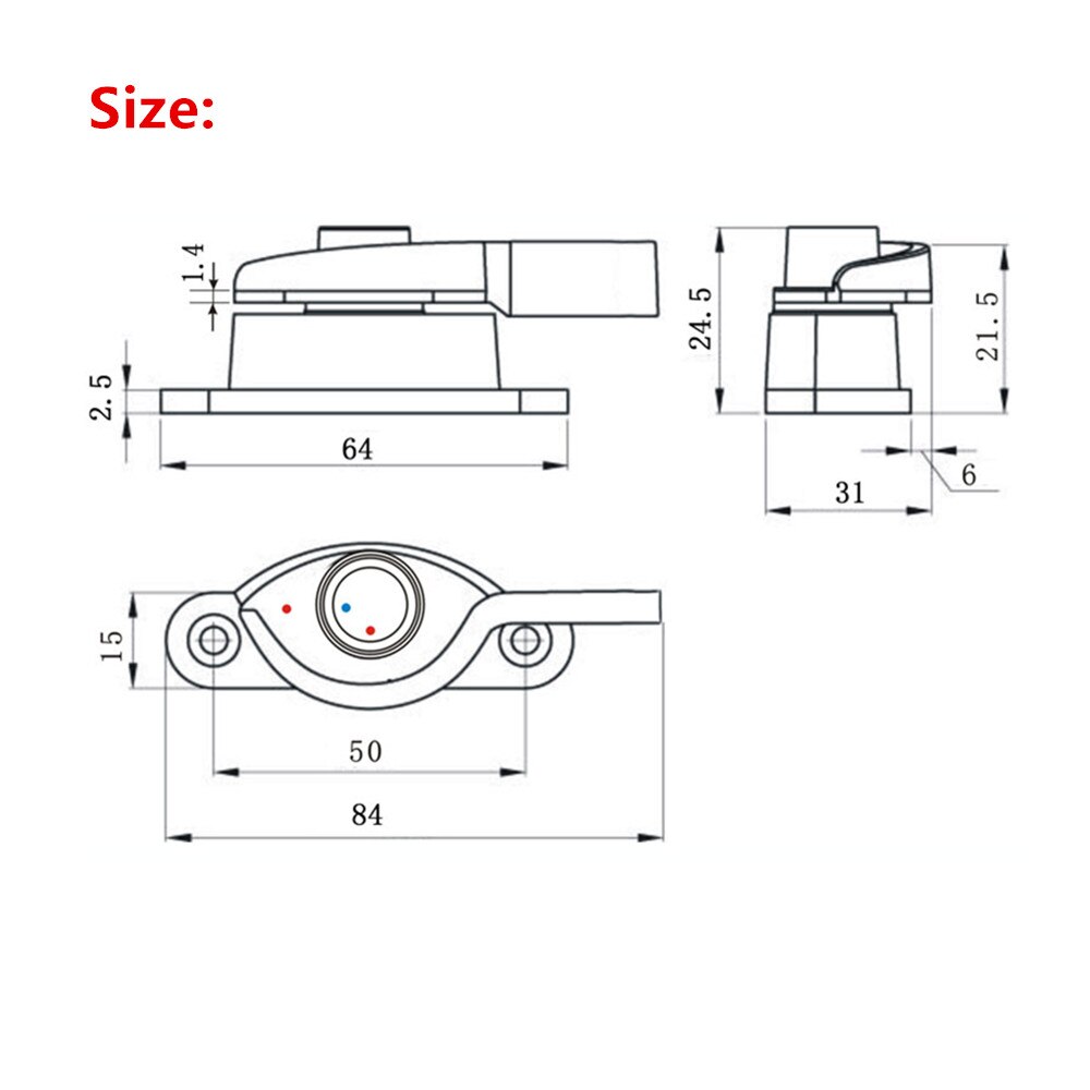 Aluminum Alloy Window Stainless Steel Crescent Lock Push-pull Window Lock Fittings Door and Window Anti-theft Lock