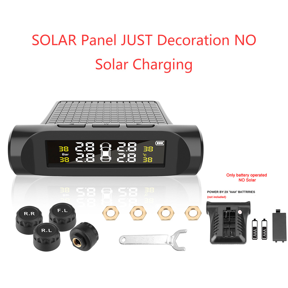 Auto Tpms Bandenspanningscontrolesysteem Digitale Lcd-scherm Auto Alarmsystemen Druk Externe Sensor