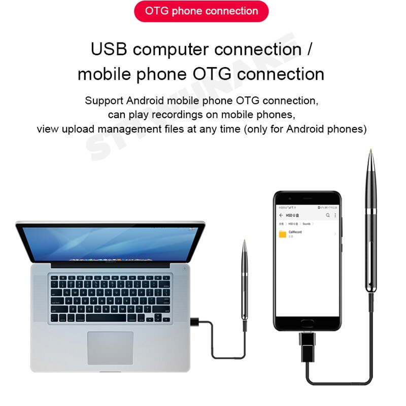Sttwunake Voice Recorder Mini Pen Opname Dictaphon... Grandado