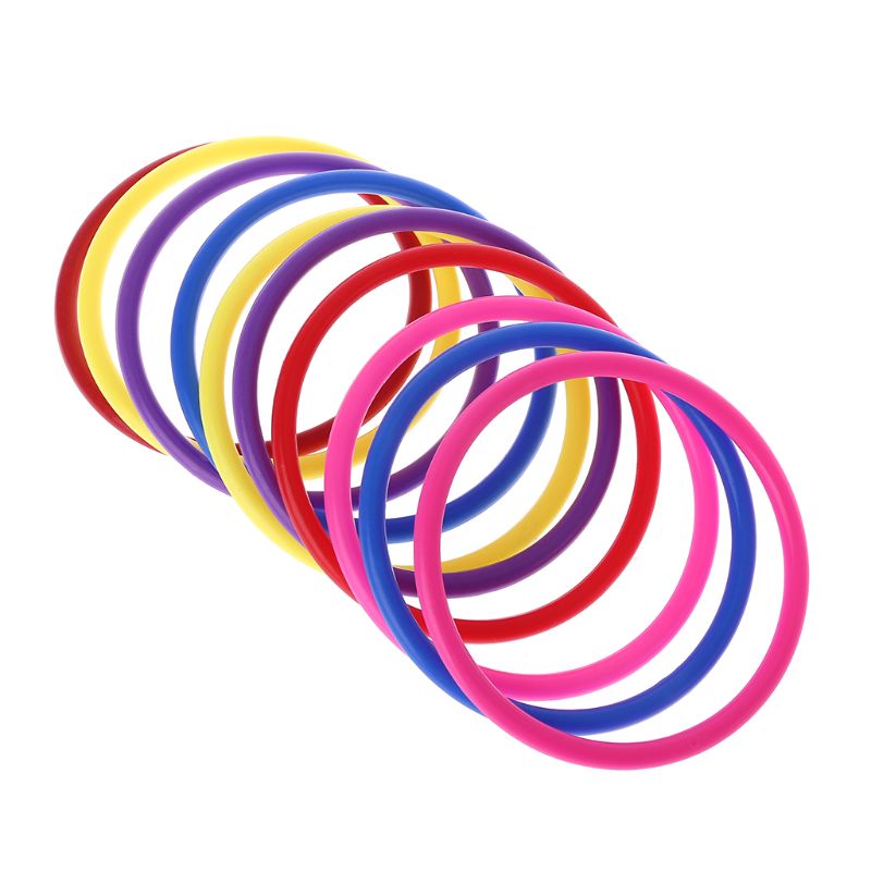 10 Stuks Plastic Toss Ringen Doel Gooien Carnaval Achtertuin Park Games Kinderen Intelligentie Ontwikkeling Educatief Oefening Speelgoed: 10cm