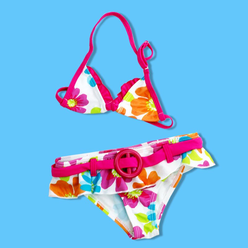 Ms.Shang-bañador Floral para niños de 2 a 8 años, traje de baño de dos piezas para niños, Bikini para niña pequeña, traje de baño para chico: 122-128(8 Years)