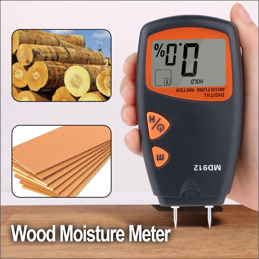 RZ MD912 – hygromètre Portable pour le bois, outil de mesure de l&#39;humidité, testeur électrique numérique de la densité des arbres à bois