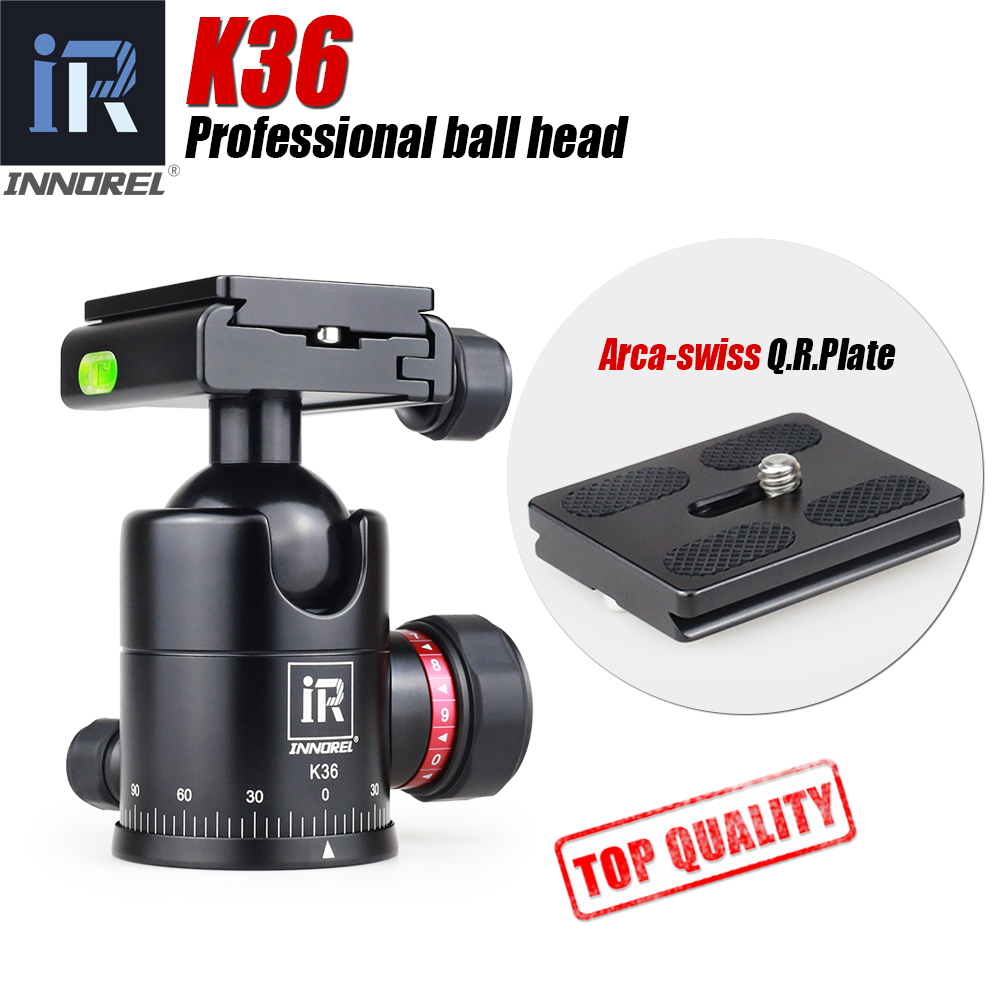 Innorel K36 Aluminium Panoramisch 36 Mm Bal Hoofd Zware Statiefkop Flexibele Balhoofd Met Arca Swiss Voor Camera Statief monopod