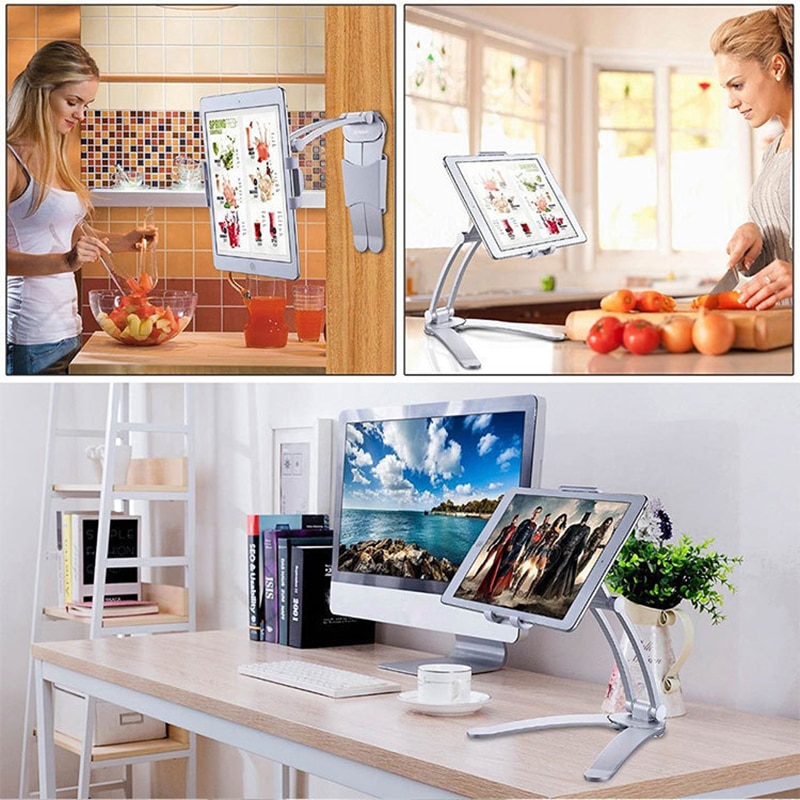 Rotating Portable Monitor Wall Desk Metal Stand Fit For Below 15.6inch monitor Tablet Mobile Phone Holders