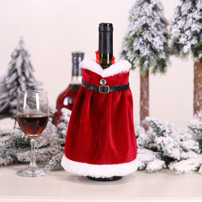 1 pieza tapones para botellas de vino tinto de Navidad Santa Claus abrigo estilo champán cubierta para Navidad en casa cena Mesa Decoración