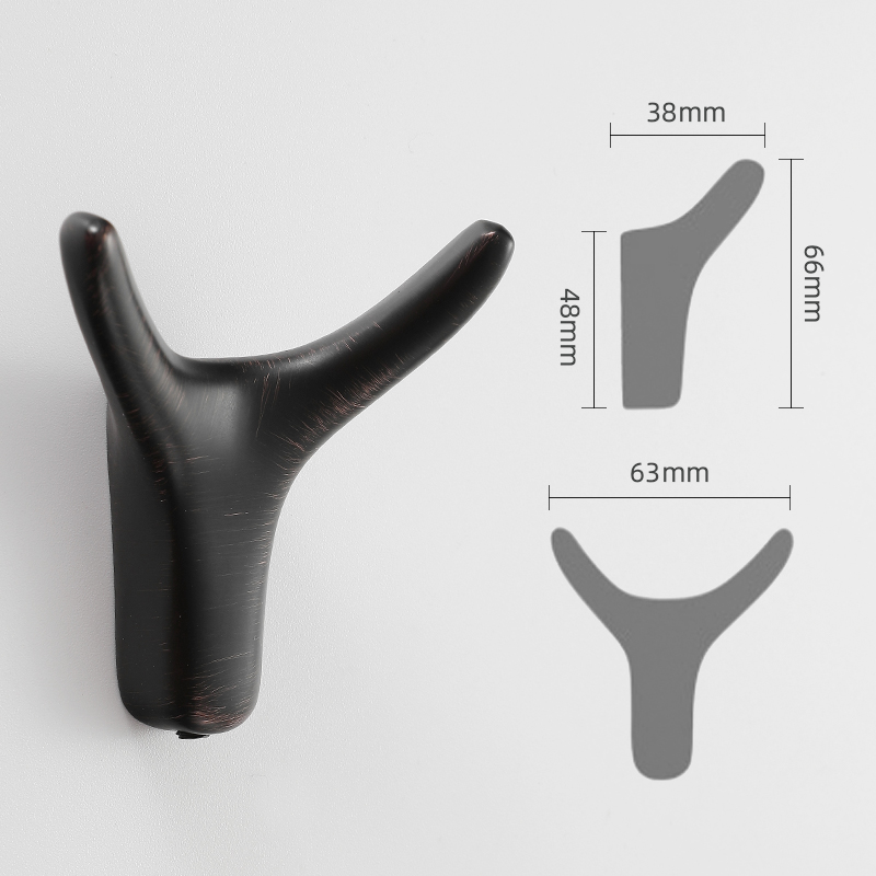 Kak Zinklegering Nordic Muur Haak Hanger Kleding Haak Jas Zak Hoed Opknoping Haken Badkamer Keuken Kledingrekken Met Schroeven: black bronze