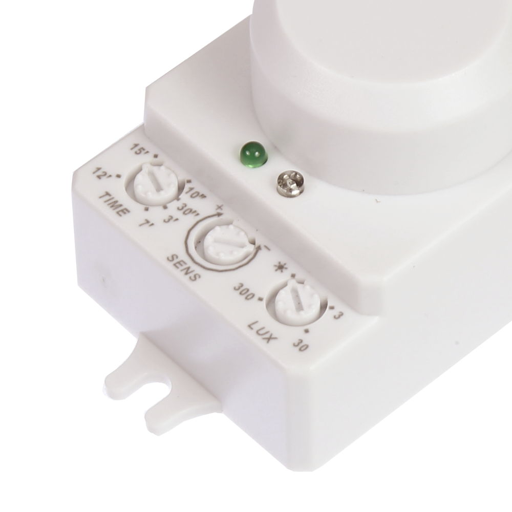 Jandei-Lux Micro Wave Motion Detector Verstelbare Tijd 1200-300W-Motion Sensor, Verstelbare, draaischakelaar