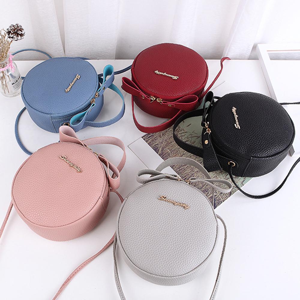Circular Women Shoulder Bag Leather Women's Crossbody Messenger Bags Ladies Purse Female Round Bolsa Handbag