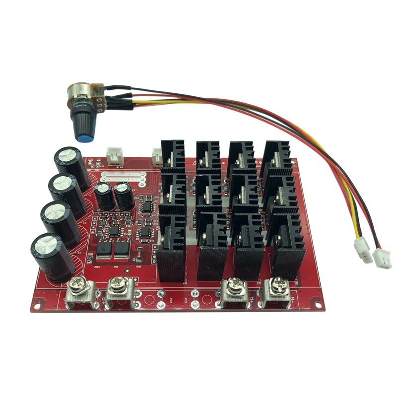 -10-50V 60A Dc Motor Speed Controller Pwm Hho Rc 12V 24V 48V 3000W Regulatie Met Extension schakelaar