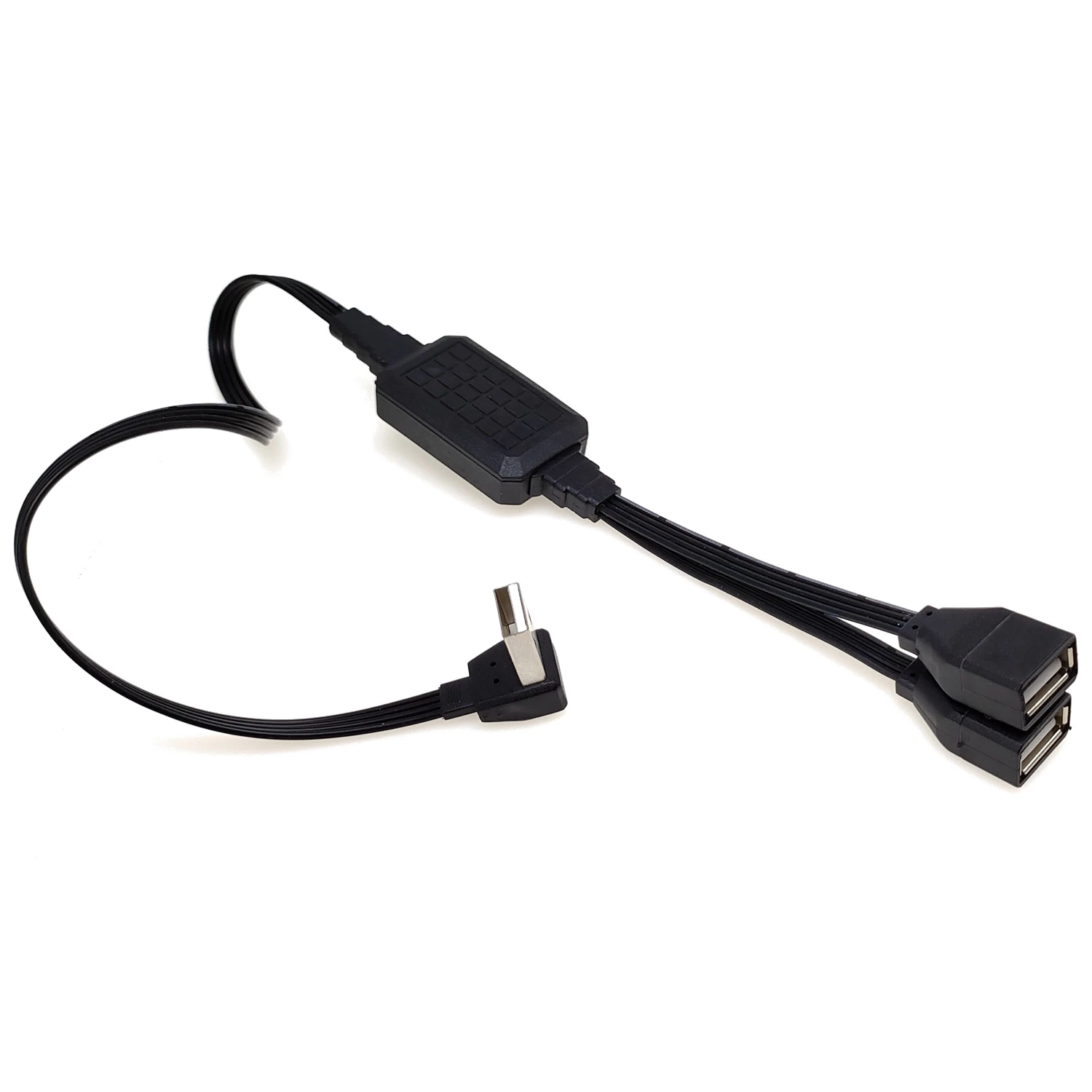 Dual dataUSB 2.0 universal data cable adapter for cars and laptops USB hub 2-port splitter 20CM-110CM