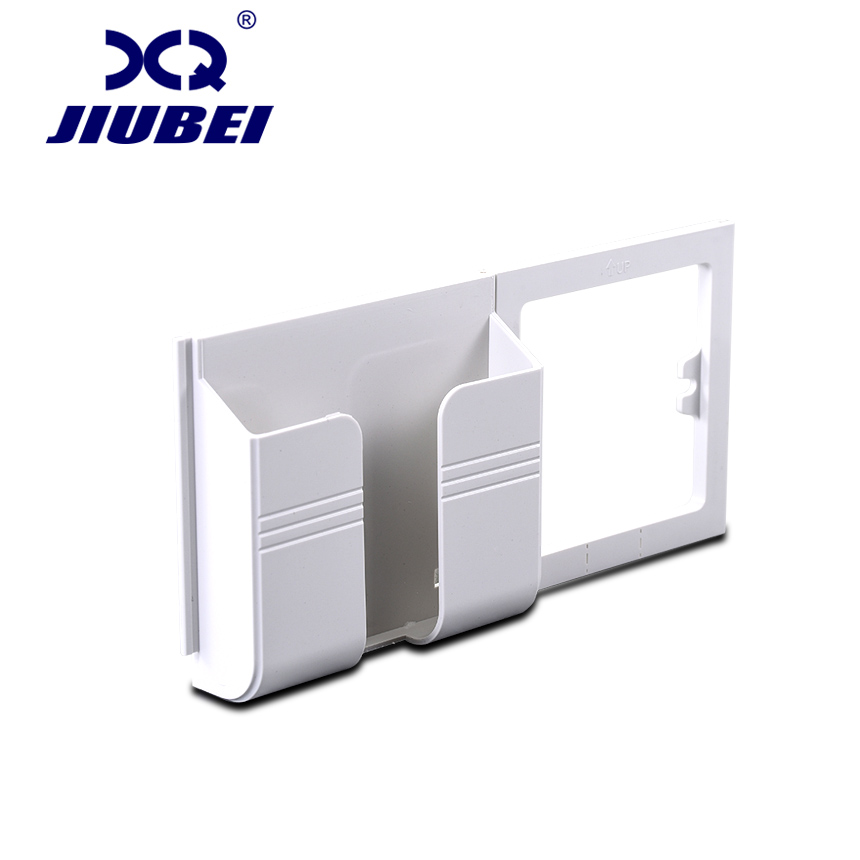 Jiubei vægstik telefonholder smartphone tilbehør stand support til mobiltelefon en/to telefon holder: Hvid