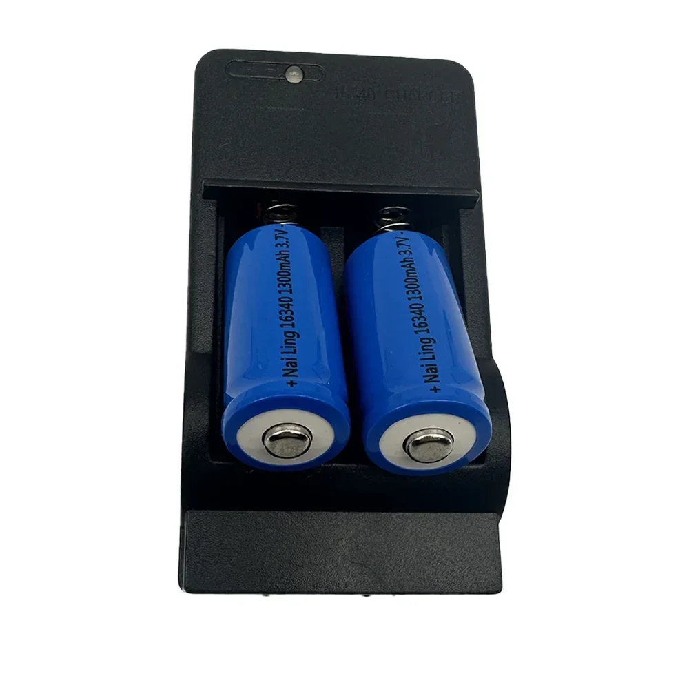 1300 mAh wiederaufladbare 3,7 V Li-Ion 16340 Batterien CR123A Batterie für LED-Taschenlampe Reise-Ladegerät 16340 CR123A Batterie