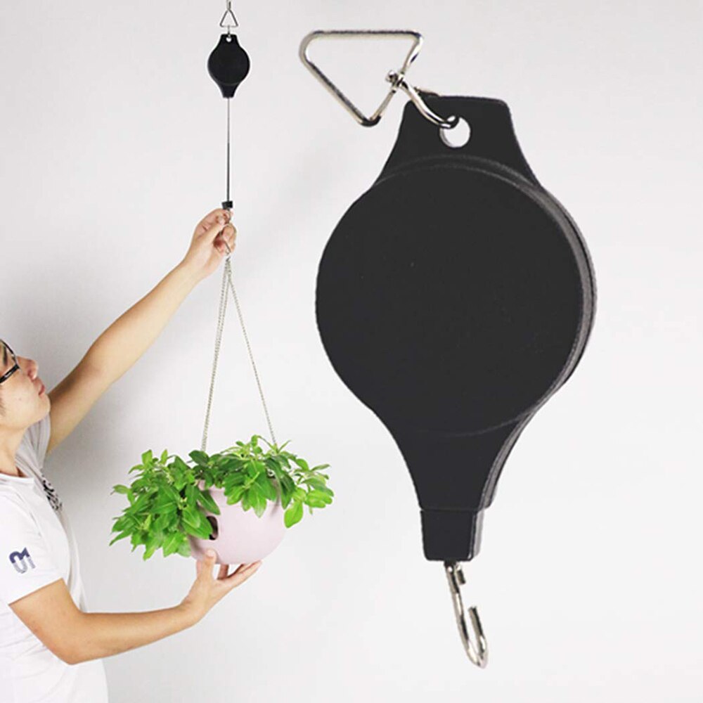 Panier suspendu rétractable de 20 à 90 Cm, poulie de suspension, pour jardin, Pots de plantes, bassin suspendu, crochet rétractable pour serre
