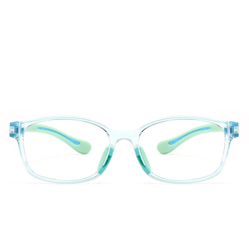 Kids Glasses Blue Light Glasses Boy Girls Adjustable Colorful Children Computer Optical Frame Eyeglasses Soft Frame UV400: TRANSPARENT BLUE