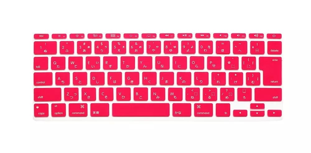 Japonais anglais japon JP Version Silicone clavier couverture peau protecteur couverture pour Apple MacBook Air 11 "11.6 pouces A1465 A1370: Pink